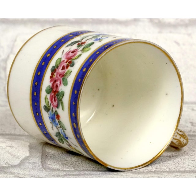 Late 18th Century Cup and Saucer (3rd Size) in Porcelain From the Sevres Manufactory For Sale - Image 6 of 9