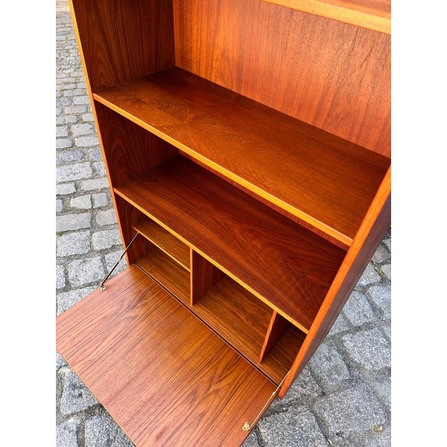 Teak Shelf with Lockable Compartment For Sale - Image 10 of 11
