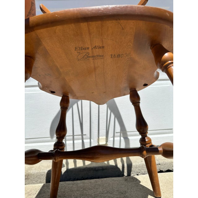 Ethan Allen by Baumritter Solid Maple Dining Set | 8 Chairs | Original Hand-Fitted Leaves & Pads For Sale - Image 12 of 12