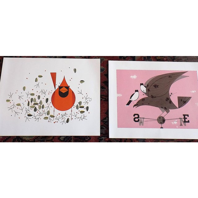Vintage Charley Harper Modernist Abstracted Bird Lithographs (7.6" X 6.3") - Set of 9 For Sale - Image 4 of 10