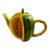 Vintage Trompe De L’ Oeil Ceramic Watermelon Shaped Tea Pot For Sale