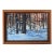 Small Contemporary Snowy Winter Forest Landscape Painting For Sale