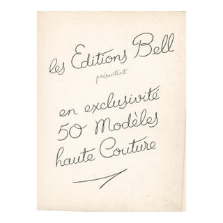 Inspirations D’Avant-Saison - Booklet With 38 Original French Haute Couture Fashion Prints – C. 1938 For Sale