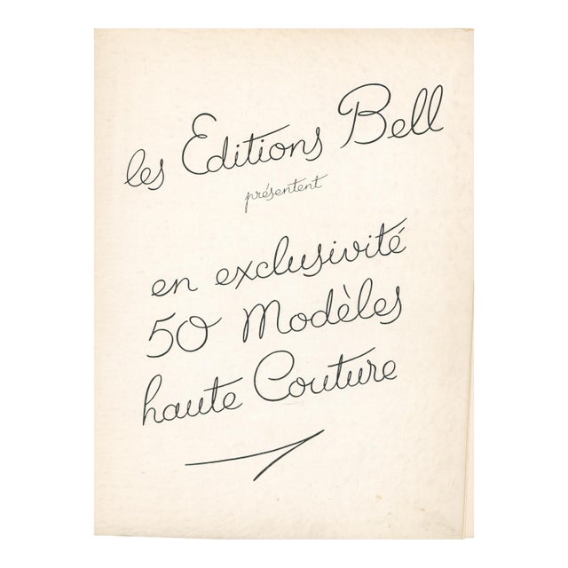 Inspirations D’Avant-Saison - Booklet With 38 Original French Haute Couture Fashion Prints – C. 1938 For Sale