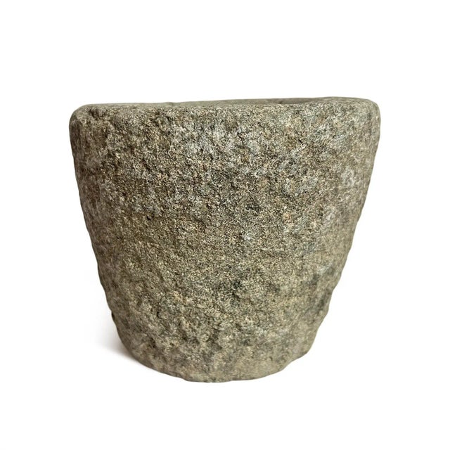 Modern Outdoor/Indoor Vintage Granite Small Stone Decorative Bowl For Sale - Image 3 of 4