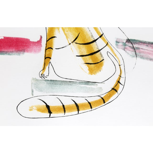 The Tiger by Vick Vibha Date: 1978 Color Etching on Arches, signed and numbered in pencil Edition of 150, AP 25 Image...