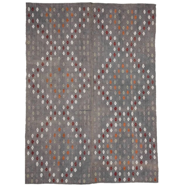 Textile Vintage Kilim Rug-6′2″ × 8′6″ For Sale - Image 7 of 7