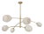 Regina Andrew Artemis Mobile Chandelier, Natural Brass with Alabaster Glass For Sale