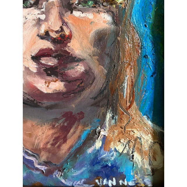 Wood "Lady Liberty", Original Oil Painting, Figurative Art, Framed For Sale - Image 7 of 8