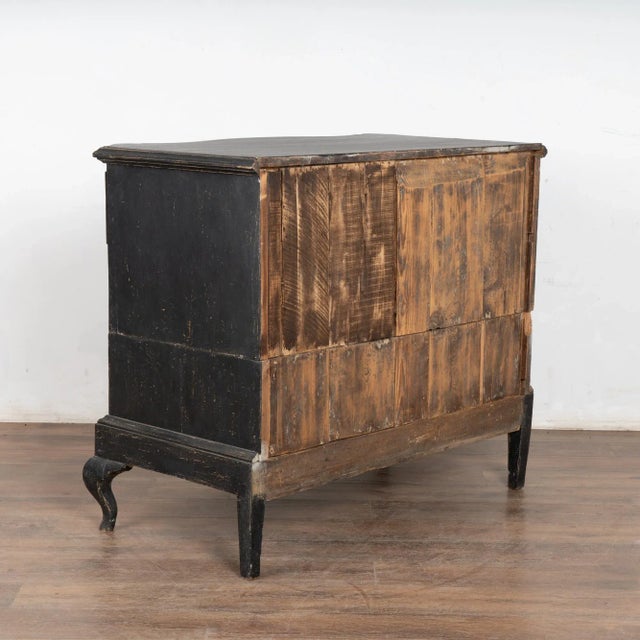 Late 18th Century Black Chest of Three Drawers For Sale - Image 13 of 13
