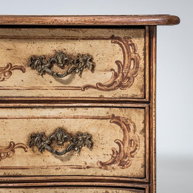 Baroque Hand-Painted Commode, 18th Century For Sale - Image 9 of 12