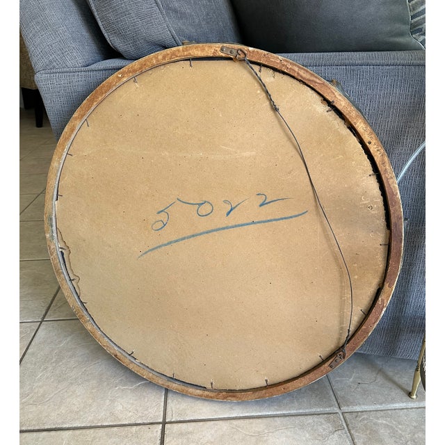 1930s Round French Rococo Style Giltwood Wall Mirror For Sale - Image 15 of 17