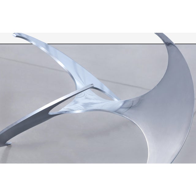 Metal Mid-Century Aluminum Coffee Table by Knut Hesterberg for Ronald Schmitt For Sale - Image 7 of 13