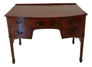 Antique Edwardian Mahogany Bow Front Inlaid Sideboard, 1900