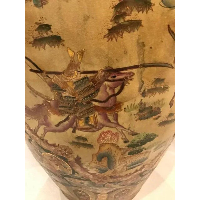 Palace Floor Vase With Samurai Warriors Motif For Sale - Image 9 of 11