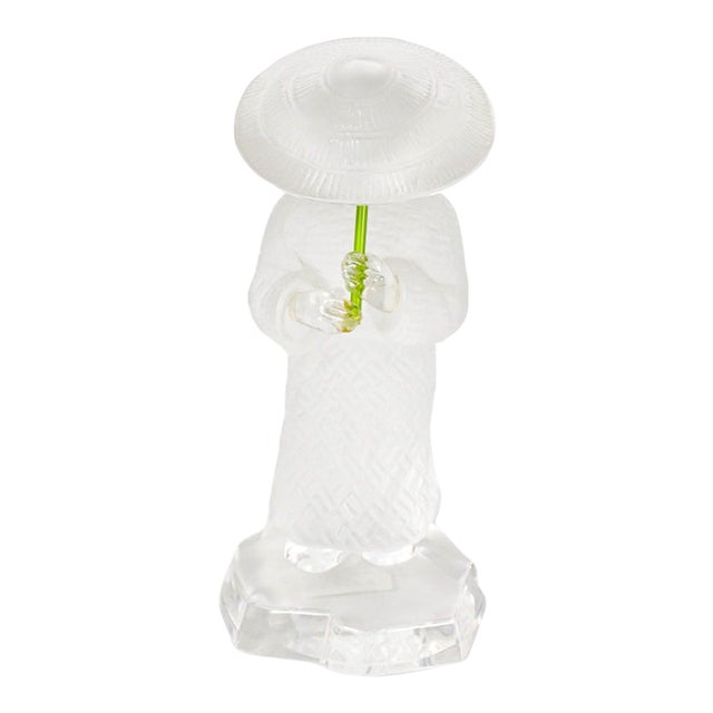 20th Century Saint-Louis French Crystal Figurine of a Scholar For Sale