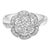 Contemporary 14K White Gold Floral Cluster Diamond Ring (1.0 Cttw, H-I Color, SI2-I1 Clarity) - Size 6 For Sale - Image 3 of 7