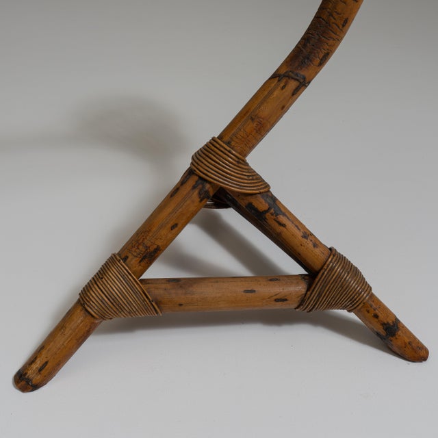 1960s French Amber Bamboo And Rattan Snake Plant Stand For Sale - Image 14 of 15