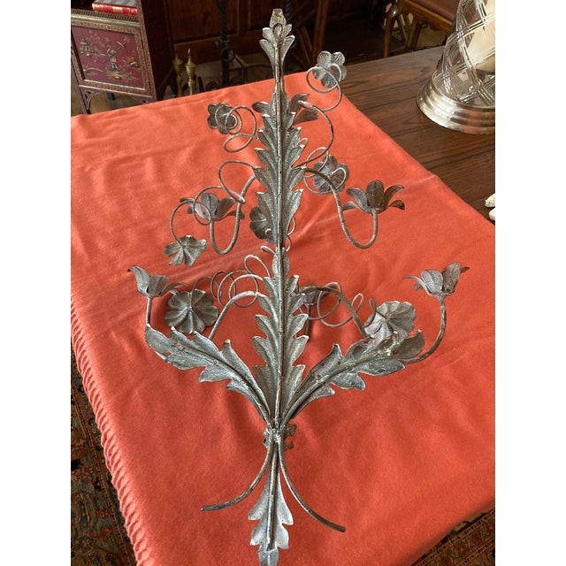 Gray Vintage Italian French Wire Sconces - A Pair For Sale - Image 8 of 10