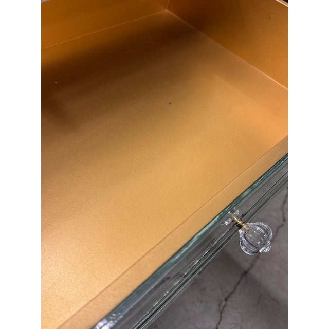 Hollywood Regency Three Drawer Mirrored Chest/Nightstand For Sale - Image 12 of 12