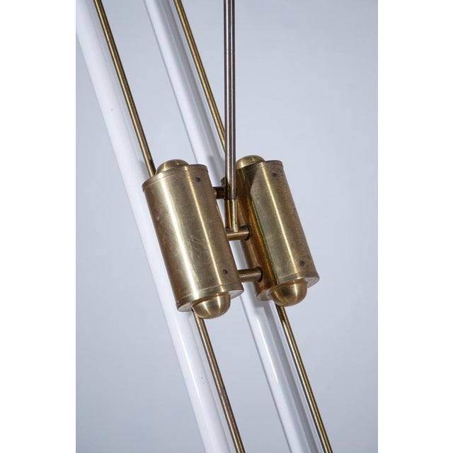 Art Deco Bauhaus Brass Counterbalance Pendant Lamp, Germany, 1930s For Sale - Image 4 of 11