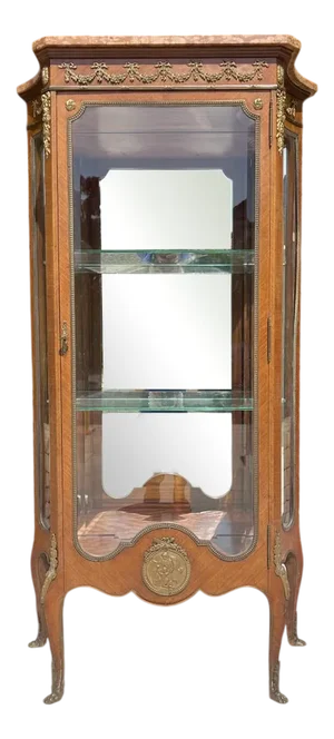 Louis XV Style Marquetry Display Case