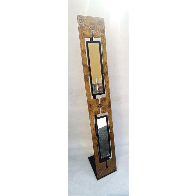 Bronze Mirror with Self-Supporting Structure, 1970s For Sale - Image 17 of 17