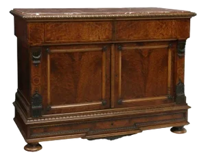 French Charles X Marble-Top Secretaire Commode