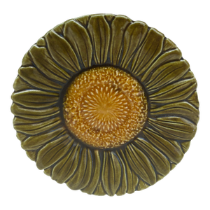 Small German Majolica Daisy Plate Circa 1900