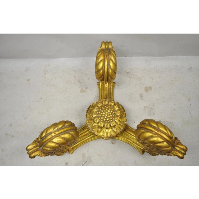 Gold Francisco Hurtado Italian Spanish Hollywood Regency Gold Giltwood Coffee Table For Sale - Image 8 of 11