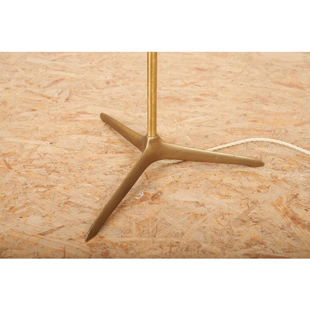 Floor Lamp with Brass Base and Frame For Sale - Image 4 of 12