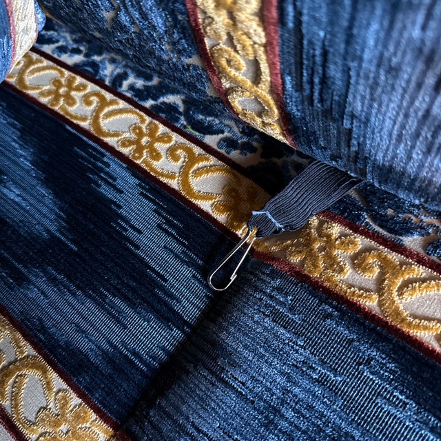 Custom Blue Velvet Knole Sofa For Sale - Image 9 of 10