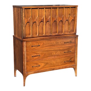 Mid 20th Century Mid Century Modern Perspecta by Kent Coffey Walnut and Rosewood Tall Chest For Sale