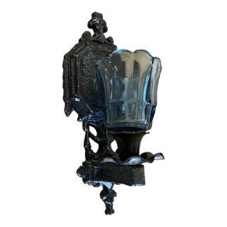 Vintage Copper Craft Victorian Style Hammered Metal Candle Holder Wall Sconce For Sale