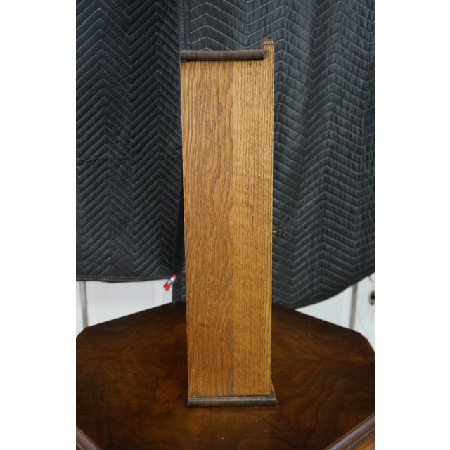 Antique Arts & Crafts Neoclassical Oak Apothecary Hanging Medicine Cabinet Curio For Sale - Image 10 of 18