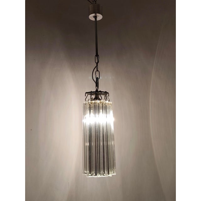 Vintage Spanish Crystal Hanging Lamp, 1950s For Sale - Image 3 of 11