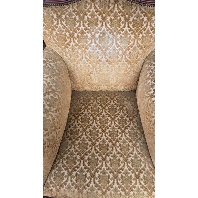Louis XV English Lounge Chair in Mahogany For Sale - Image 5 of 7