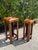 Vintage Graduated Bamboo & Rattan Pedestal Plant Stands, Pair For Sale - Image 10 of 10