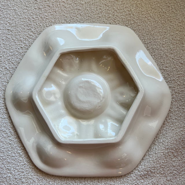 Vintage Hand Painted Oyster Plate For Sale In West Palm - Image 6 of 10