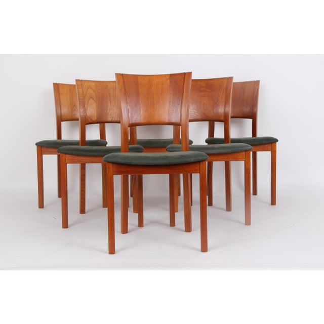Danish Wooden Model 110 Dining Chairs by Helge Schultz for P. J. Furniture, 1980s, Set of 6 For Sale - Image 15 of 15