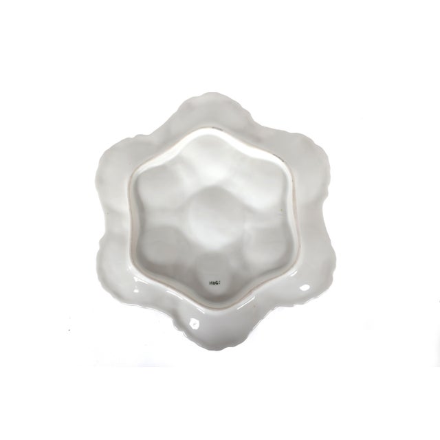 White Vintage Haviland Limoges Hand Painted Marine Themed Oyster Plate For Sale - Image 8 of 9