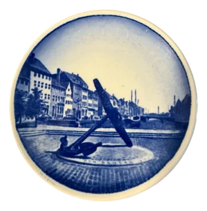 Late 20th Century Royal Copenhagen Mindesmærket Nyhavn Plate