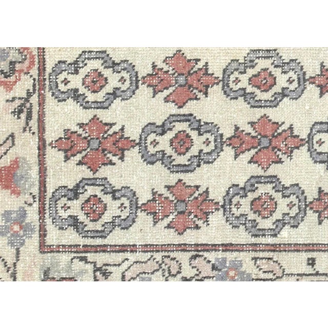 1960s Turkish Oushak Rug. Handwoven with wool on wool foundation in the Oushak region of Western Turkey. The Anatolian...