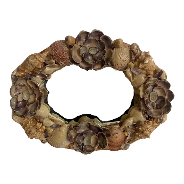 Vintage Sea Shell Wall Mirror, Circa 1960’s For Sale