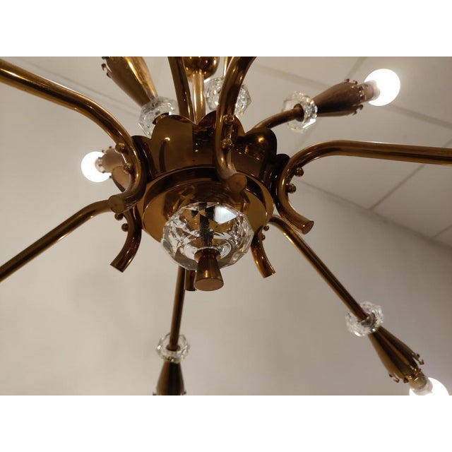 Mid-Century Copper Chandelier, 1950s For Sale - Image 4 of 13