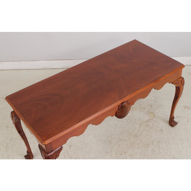 1990s Kindel Irish Georgian Style Mahogany Console Table For Sale - Image 5 of 14