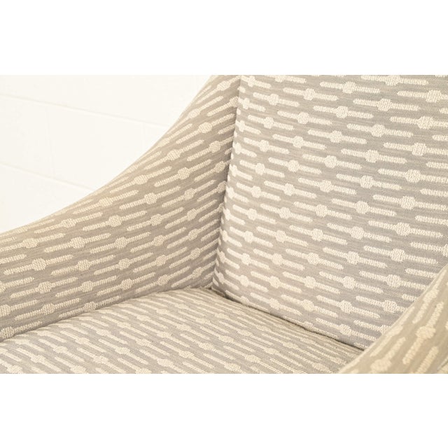 Gray Baker Furniture Style Contemporary Upholstered Barrel Arm Lounge Chair For Sale - Image 8 of 14