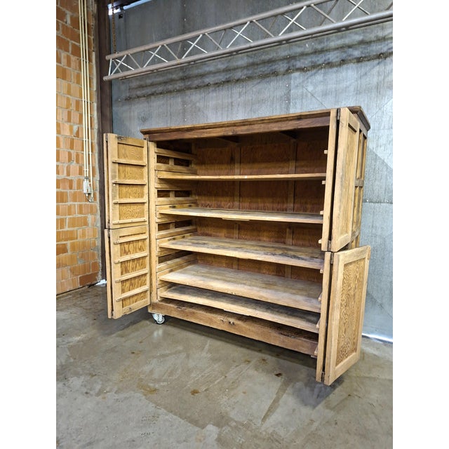 Baker's Cabinet on Wheels in Pine For Sale - Image 5 of 14
