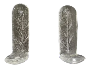 Mid Century Modern Cast Glass Sconces Attributed to Kosta Boda - a Pair