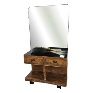 Art Deco Dressing Table with Mirror and Drawers, 1940 For Sale